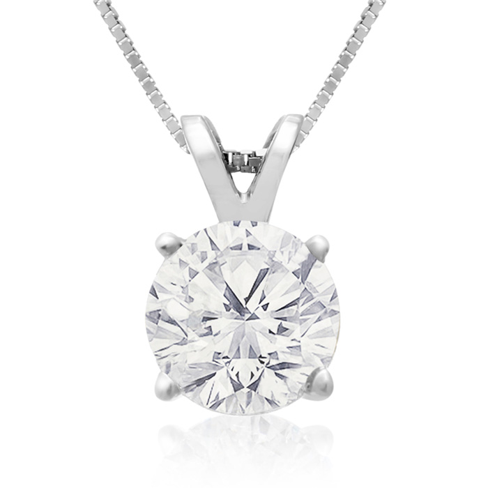 1.50 Carat 14k White Gold Diamond Pendant Necklace, 4 stars, G/H Color, 18 Inch Chain by SuperJeweler