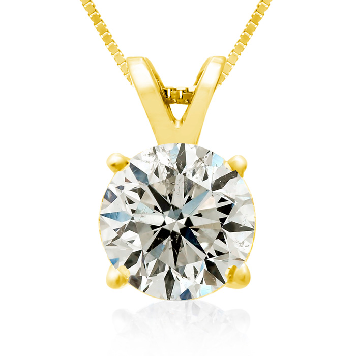 2 Carat 14k Yellow Gold Diamond Pendant Necklace, , 18 Inch Chain by SuperJeweler
