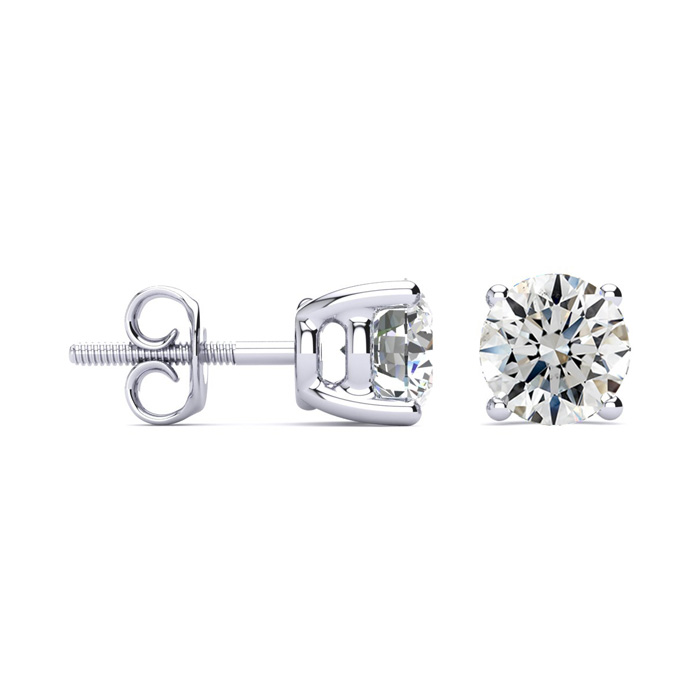 2 Carat Fine Quality Diamond Stud Earrings in Platinum,  by SuperJeweler