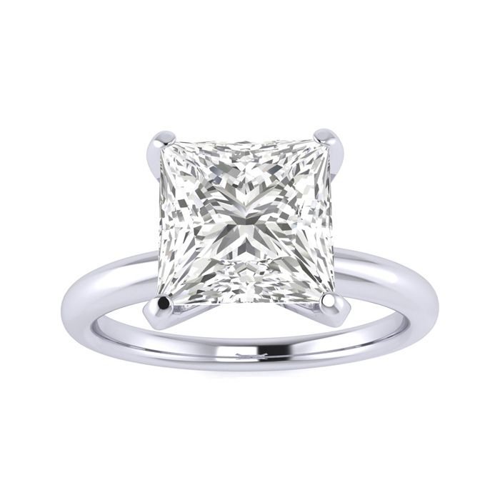 2.5 Carat Princess Cut Diamond Solitaire Engagement Ring in 14K White Gold (2 g),  by SuperJeweler