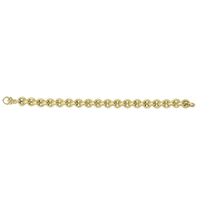 14K Yellow Gold (12.4 g) 9.75mm 8 Inch Round Rolo Type Chain Bracelet by SuperJeweler