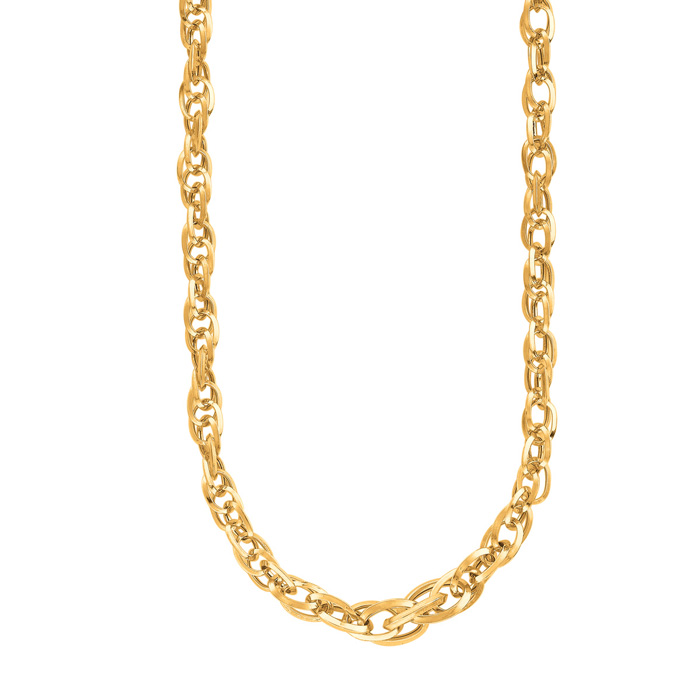 14K Yellow Gold (5.2 g) 18 Inch Shiny Euro Link Necklace by SuperJeweler