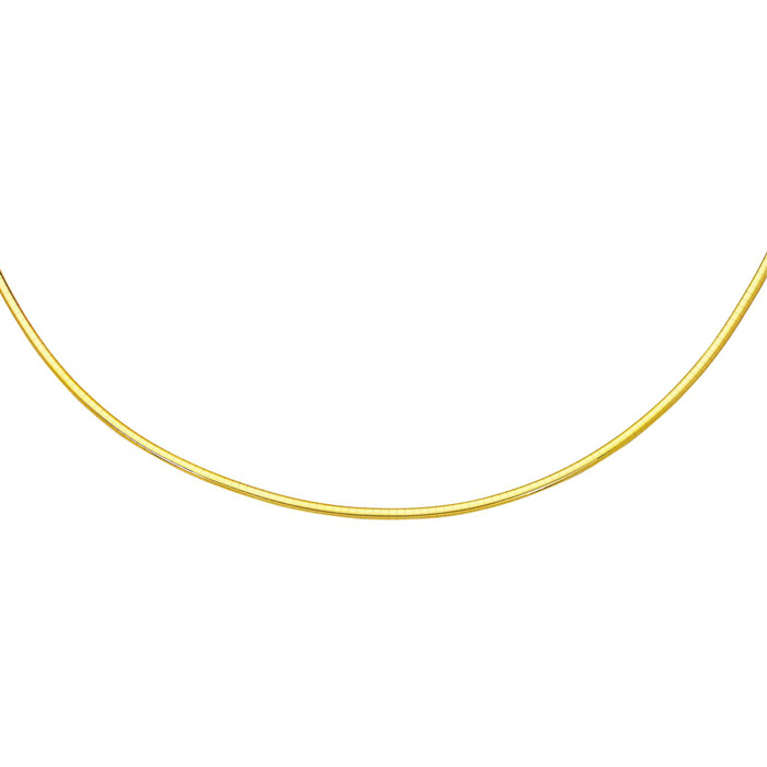 14K Yellow Gold (5.7 g) 3.0mm 7 Inch Round Omega Chain Bracelet by SuperJeweler
