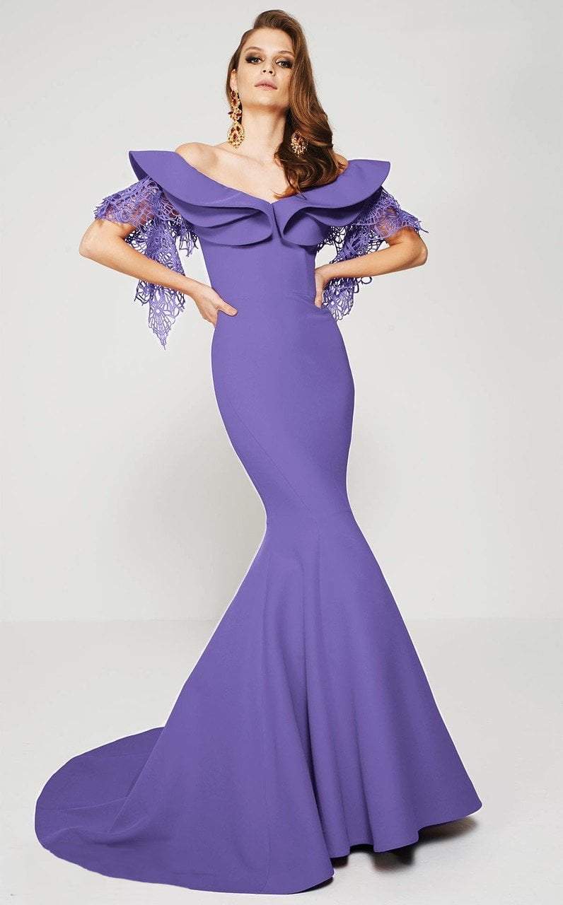 MNM Couture - 2365 Layered Off Shoulder Mermaid Dress