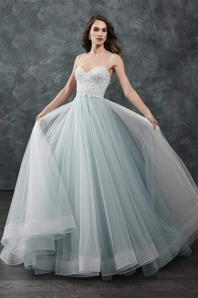 Rachel Allan Bridal - M644 Sleeveless Beaded Bodice Tulle Wedding Gown