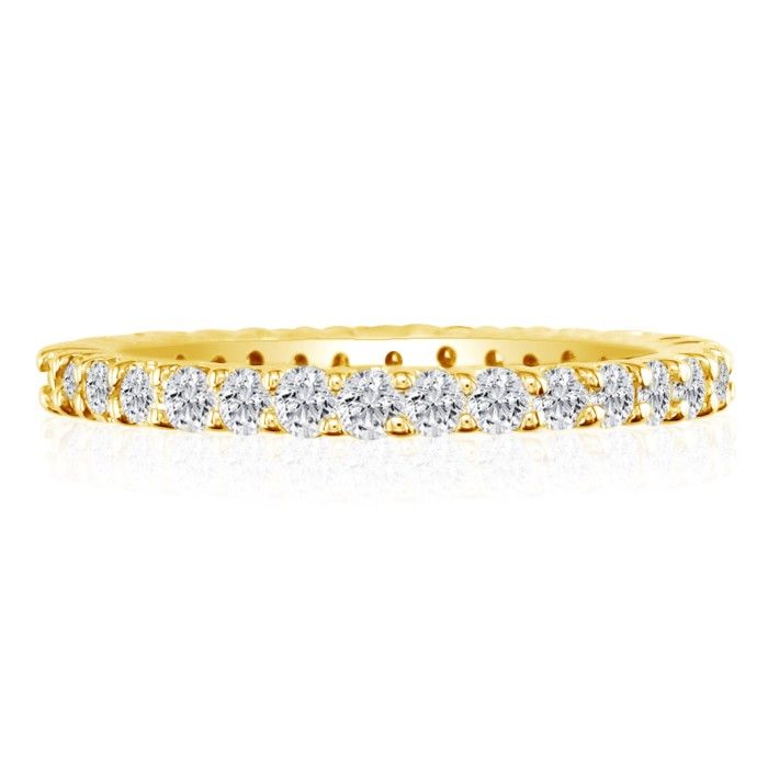 14k 3 Carat Diamond Yellow Gold Eternity Wedding Band, GH SI, G/H Color by SuperJeweler