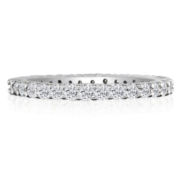 18k 3 Carat Diamond White Gold Eternity Wedding Band, GH SI3, G/H Color by SuperJeweler