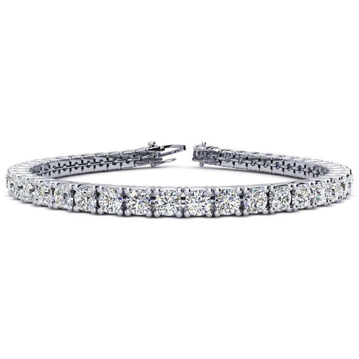 8.5 Carat Round Colorless Diamond Tennis Bracelet in 14K White Gold (11.2 g), 7.5inch, F/G Color by SuperJeweler