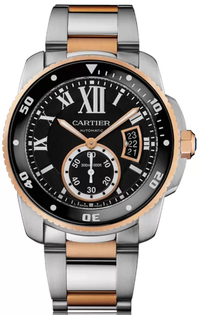 Cartier Calibre de Cartier Diver Pink Gold Men's Watch 42mm W7100054