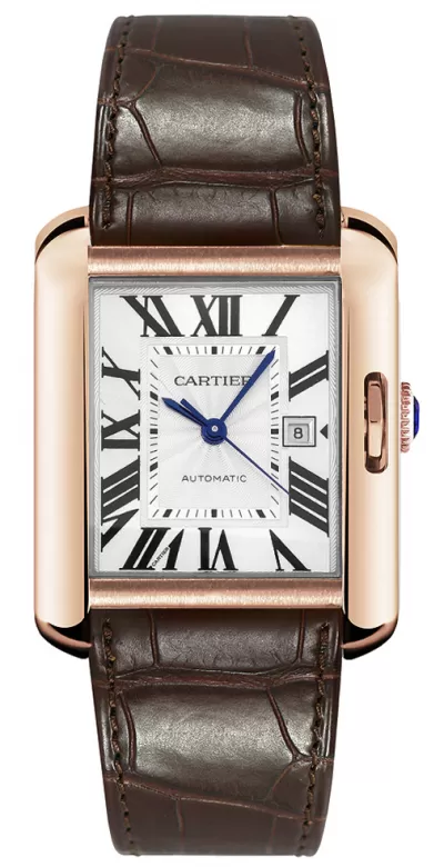 Cartier Tank Anglaise Men's Watch Solid Rose Gold W5310004