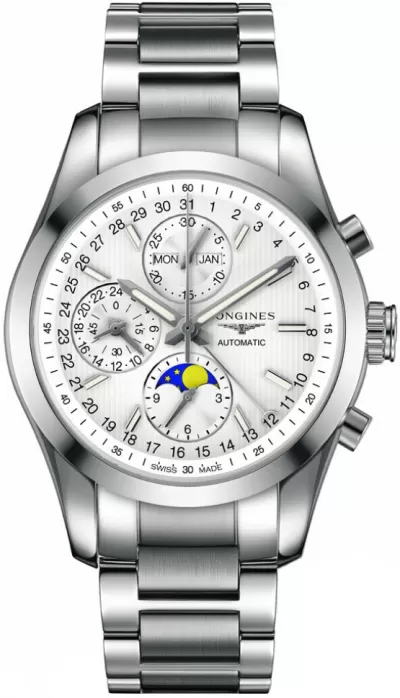 Longines Conquest Classic Automatic Chronograph Silver Dial Men's Watch L2.798.4.72.6