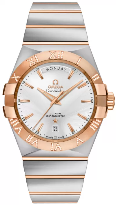 Omega Constellation Day-Date 38mm Men's Luxury Watch 123.25.38.22.02.001