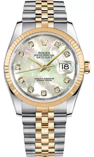 Rolex Datejust 36 Mother of Pearl Diamond Watch 116233