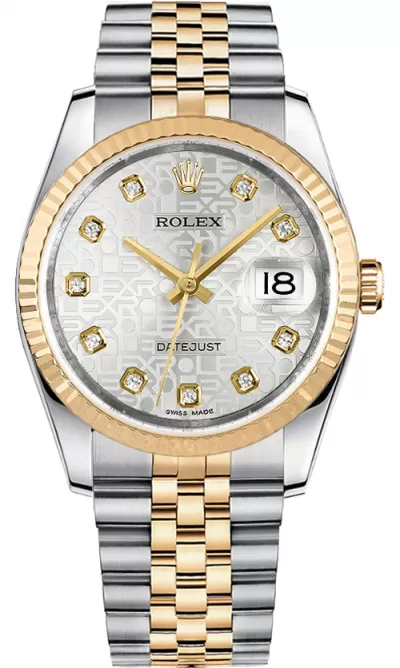 Rolex Datejust 36 Silver Jubilee Diamond Women's Watch 116233