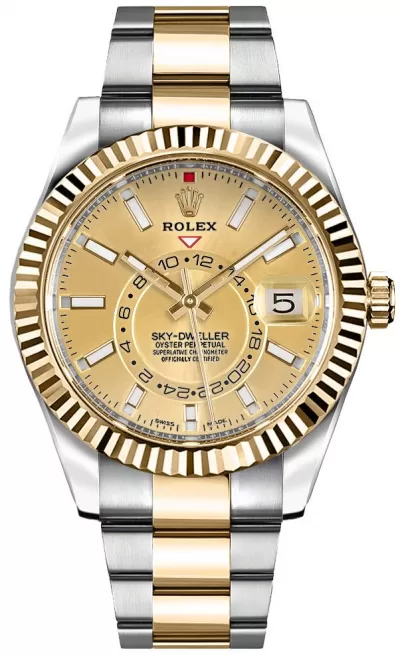 Rolex Sky-Dweller Champagne Dial Men's Watch 326933