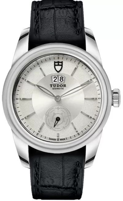 Tudor Glamour Double Date Silver Dial Men's Watch M57000-Silver