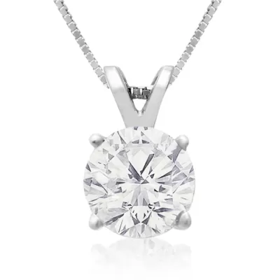 1.50 Carat 14k White Gold Diamond Pendant Necklace, 2 Stars, , 18 Inch Chain by SuperJeweler