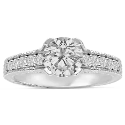 1.67 Carat Round Brilliant Diamond Engagement Ring in 14K White Gold (6.2 g),  by SuperJeweler
