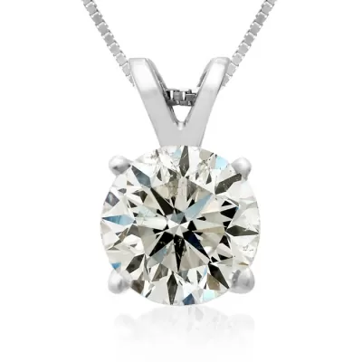 2 Carat 14k White Gold Diamond Pendant Necklace, 2 Stars, , 18 Inch Chain by SuperJeweler