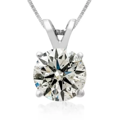 2 Carat Diamond Pendant Necklace in 14k White Gold, , 18 Inch Chain by SuperJeweler