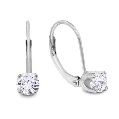 1/2 Carat Diamond Drop Earrings in 14k White Gold (1.1 g),  by SuperJeweler