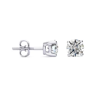 1 3/4 Carat Round Diamond Stud Earrings Set in Platinum,  by SuperJeweler