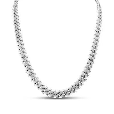 14K White Gold (37 g) 5.0mm 24 Inch Miami Cuban Chain Necklace by SuperJeweler
