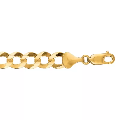 14K Yellow Gold (13.5 g) 8.20mm 8.5 Inch Comfort Curb Chain Bracelet by SuperJeweler