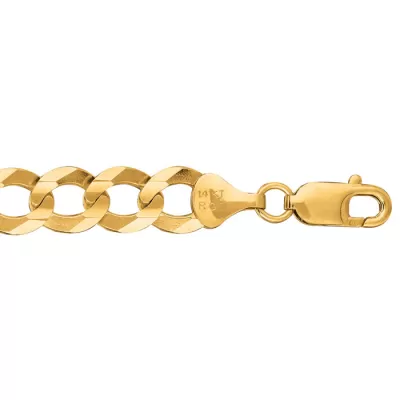 14K Yellow Gold (2.6 g) 10.0mm 8.5 Inch Comfort Curb Chain Bracelet by SuperJeweler