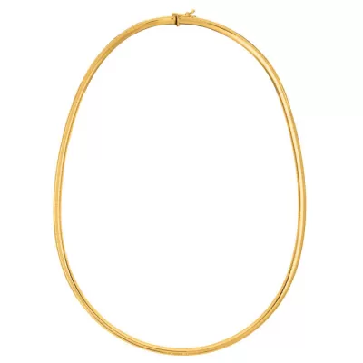 14K Yellow Gold (28.8 g) 6.0mm 18 Inch Round Omega Chain Necklace by SuperJeweler