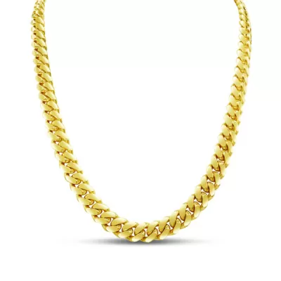 14K Yellow Gold (35.2 g) 6.50mm 24 Inch Light Miami Cuban Chain Necklace by SuperJeweler
