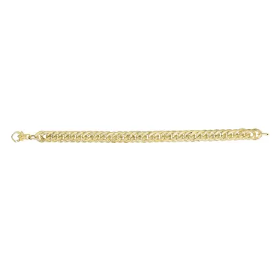 14K Yellow Gold (6.5 g) 7.5 Inch Ridged Fancy Link Chain Bracelet by SuperJeweler