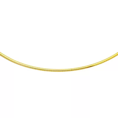 14K Yellow Gold (6.7 g) 2.0 mm 16 Inch Round Omega Chain Necklace by SuperJeweler