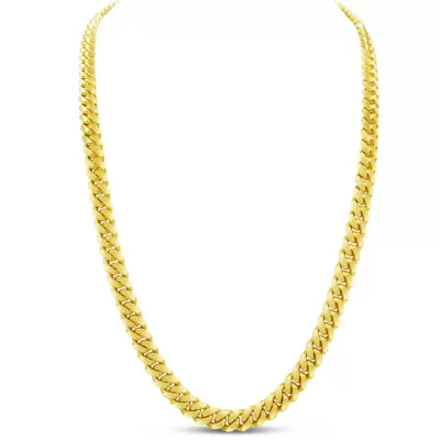 14K Yellow Gold (90.9 g) 6.70mm 30 Inch Miami Cuban Chain Necklace by SuperJeweler