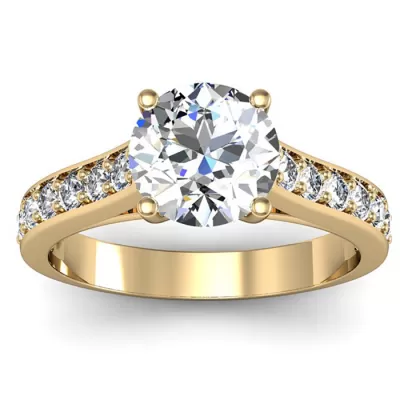 2 Carat Classic Engagement Ring w/ 1.50 Carat Center Diamond in 14K Yellow Gold (4 g),  by SuperJeweler