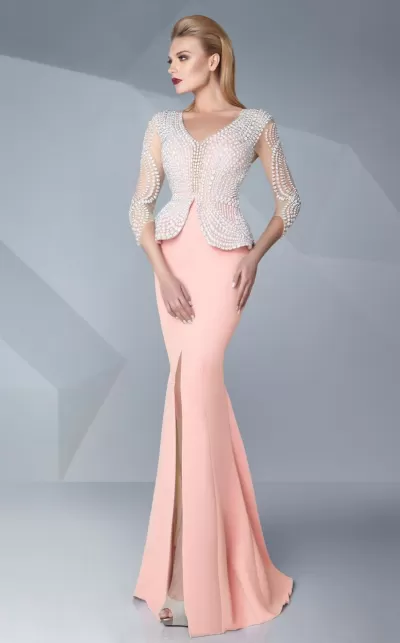 MNM Couture - Embellished Illusion Mermaid Gown G0573