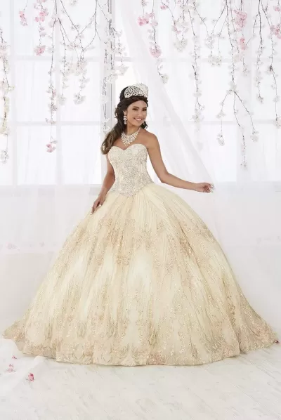 Quinceanera Collection - 26920 Strapless Jewel Ornate Corset Ballgown