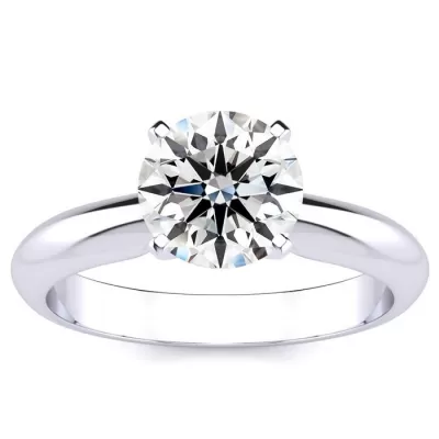 1 Â½ Carat Round Diamond Solitaire Ring in Platinum, G, VVS1, F/G Color by SuperJeweler