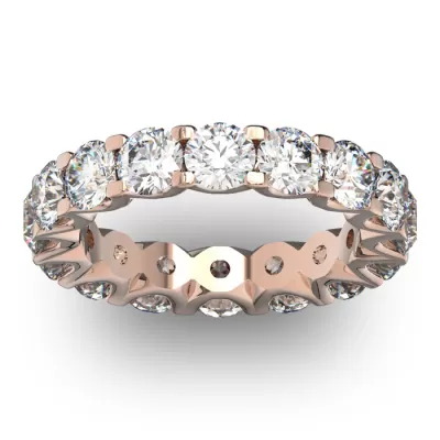 14K Rose Gold (5.4 g) 4 1/2 Carat Diamond Eternity Ring, , Size 9 by SuperJeweler