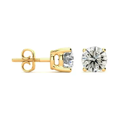 2 Carat Diamond Stud Earrings in 14K Yellow Gold,  by SuperJeweler