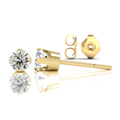 Nearly 1/2 Carat Diamond Stud Earrings in 14k Yellow Gold,  by SuperJeweler