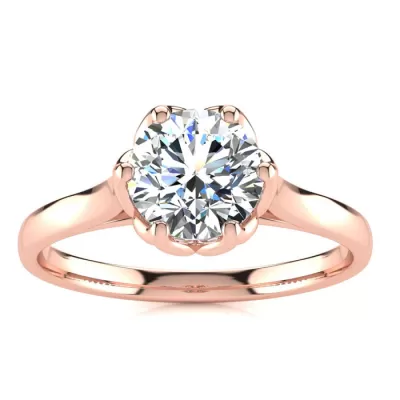 1 Carat Diamond Solitaire Engagement Ring in 14K Rose Gold (3.7 g),  by SuperJeweler