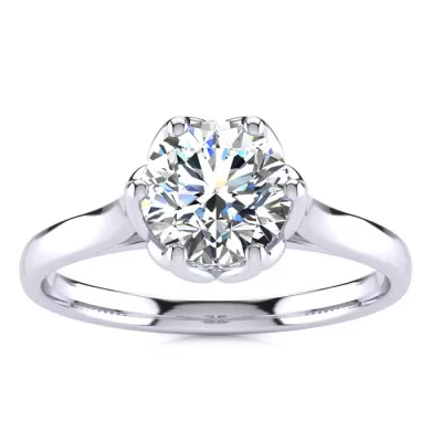 1 Carat Diamond Solitaire Engagement Ring in 14K White Gold (3.7 g),  by SuperJeweler