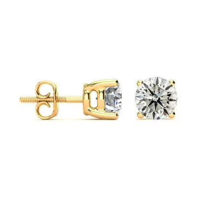 2 Carat Classic Quality Diamond Stud Earrings in 14k Yellow Gold,  by SuperJeweler