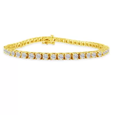 6 Carat Genuine Diamond Tennis Bracelet in 14K Yellow Gold (14.4 g), , 7 Inch by SuperJeweler
