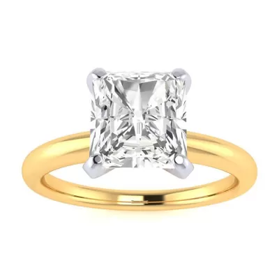 1.5 Carat Radiant Cut Diamond Solitaire Engagement Ring in 14K Yellow Gold, , Size 4 by SuperJeweler