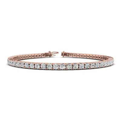 3 Carat Diamond Tennis Bracelet in 14K Rose Gold, , 6 Inch by SuperJeweler