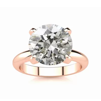 3 Carat Round Diamond Solitaire Engagement Ring,  Color, I1 Clarity, Size 10 by SuperJeweler