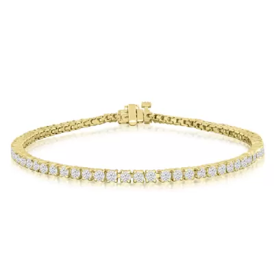 6 Inch Yellow Gold 2 3/5 Carat Diamond Tennis Bracelet,  by SuperJeweler