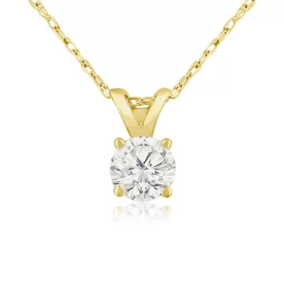 1/3 Carat 14k Yellow Gold Diamond Pendant Necklace, 4 stars, G/H Color, 18 Inch Chain by SuperJeweler